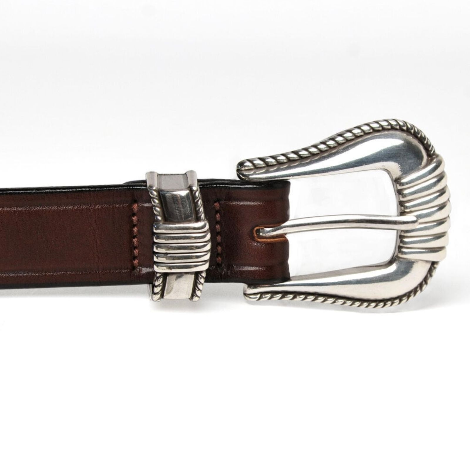 TORY LEATHER - 【残りわずか】3-Piece Silver Buckle Belts(BLACK 