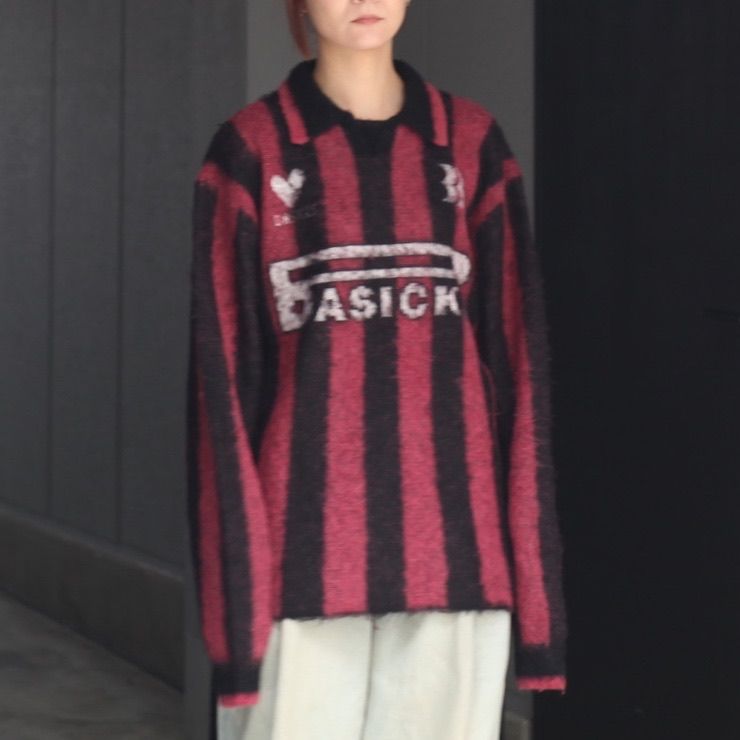 【残り一点】2way Football Stripe Knit