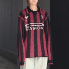 【残り一点】2way Football Stripe Knit