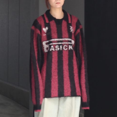 【残り一点】2way Football Stripe Knit