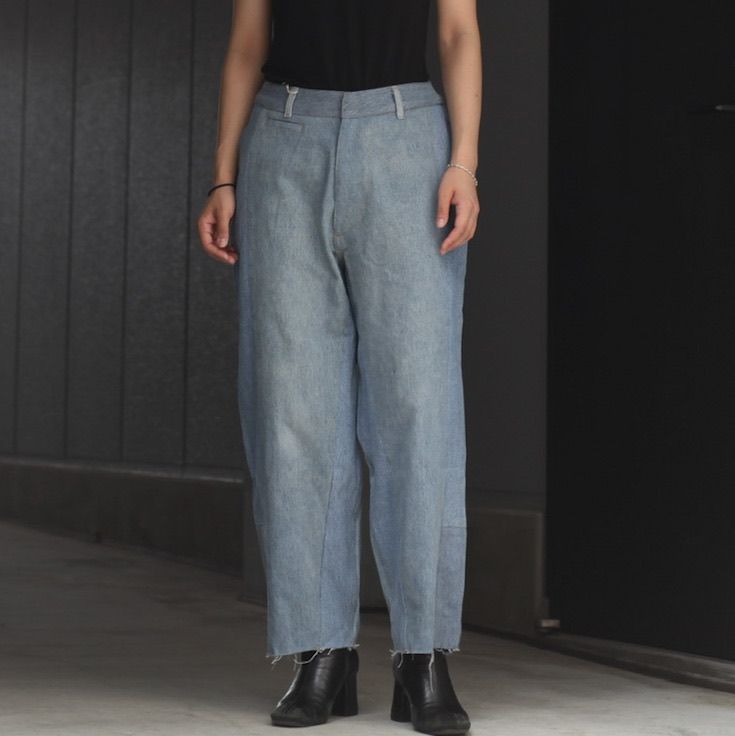 【残り一点】Reconstructed Super Baggy Slacks Denim_1(S)