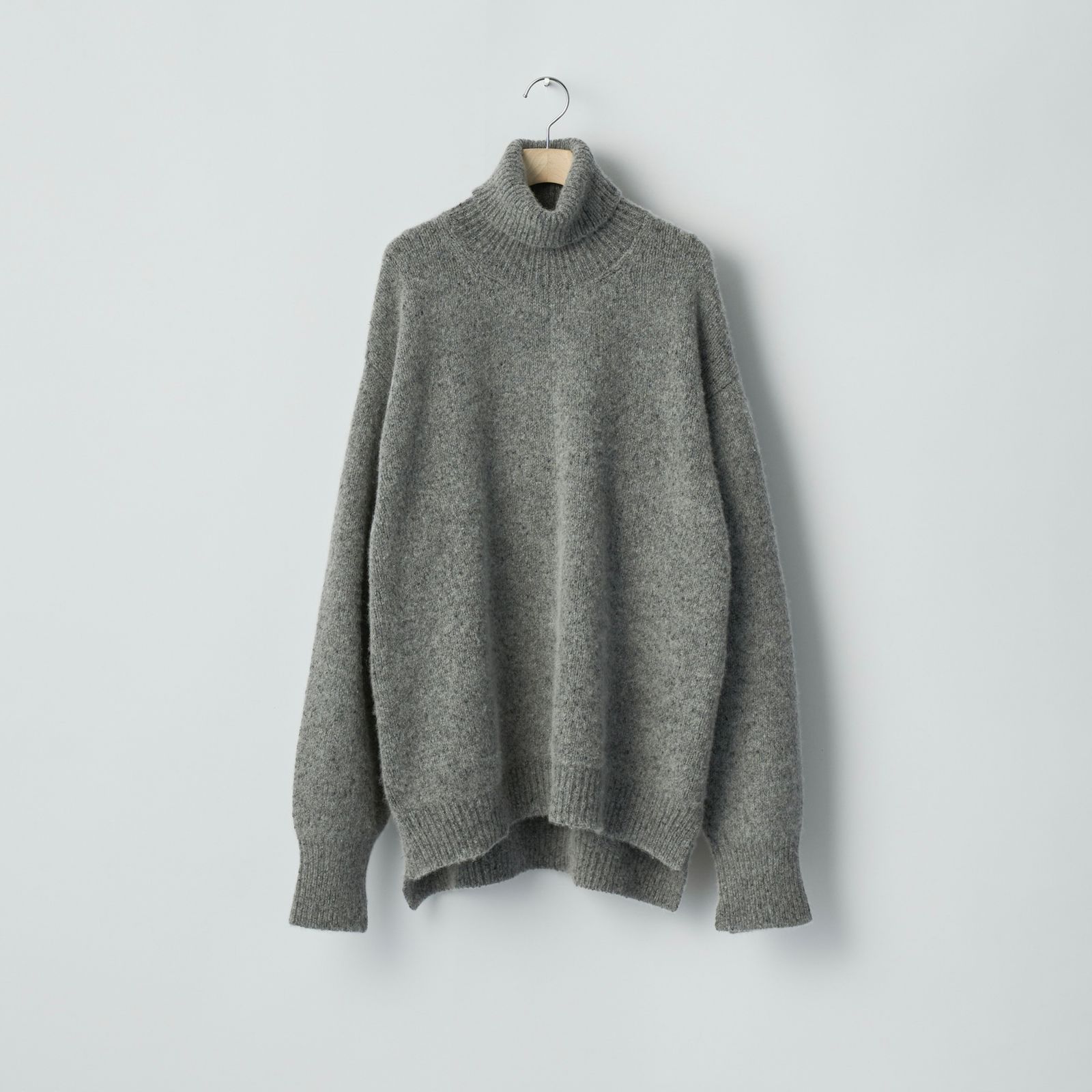 【残り一点】Cashmere/Sable Tweed Knit Turtle Neck LS