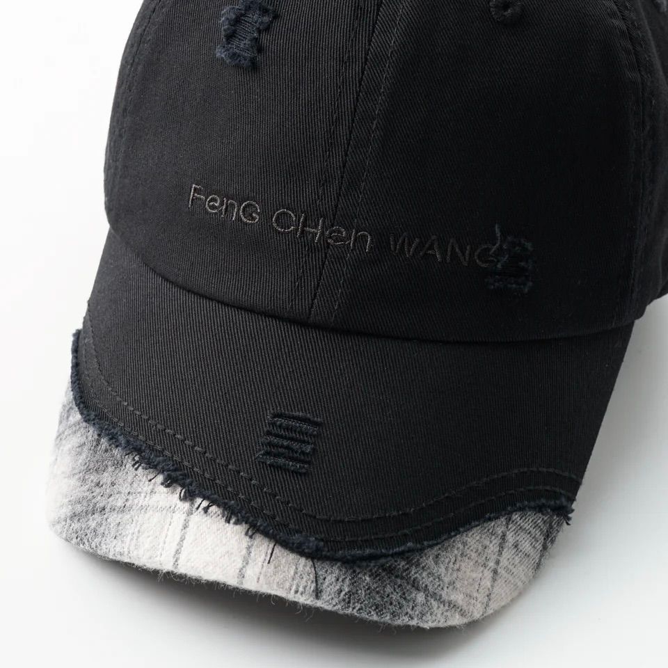 【残り一点】Black Plaid Panel Baseball Cap