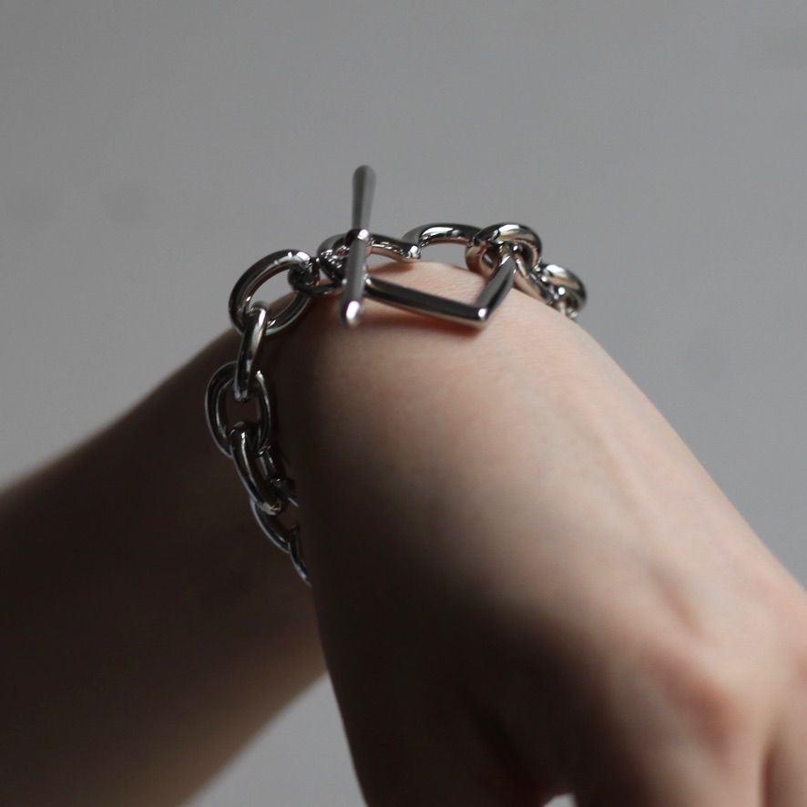 【残りわずか】Heart Bracelet_Medium Link(SILVER)