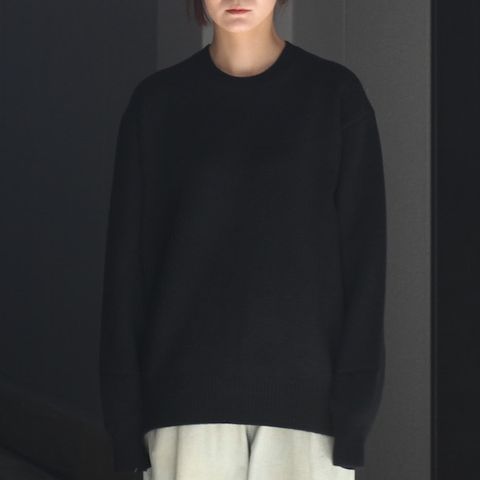 【残りわずか】Extra Fine Wool Warm Knit Crew Neck LS