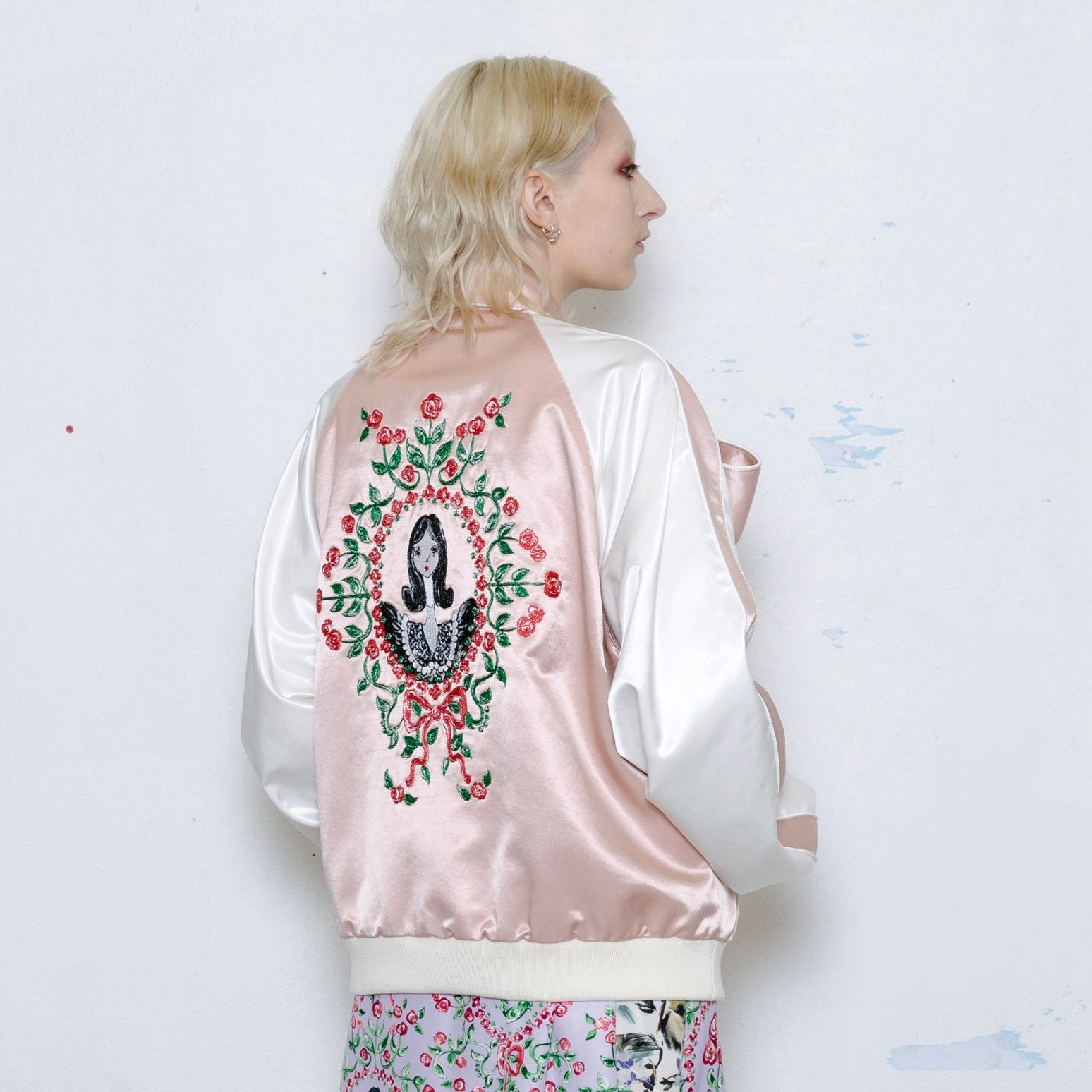 KIDILL - 【残り一点】Bowtie Souvenir Jacket(Rose&Girl Embroidery