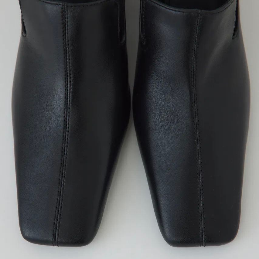 【残り一点】Leather Square Toe Heel