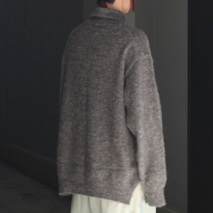 【残り一点】Wool/Alpaca Milled Knit Turtle Neck LS