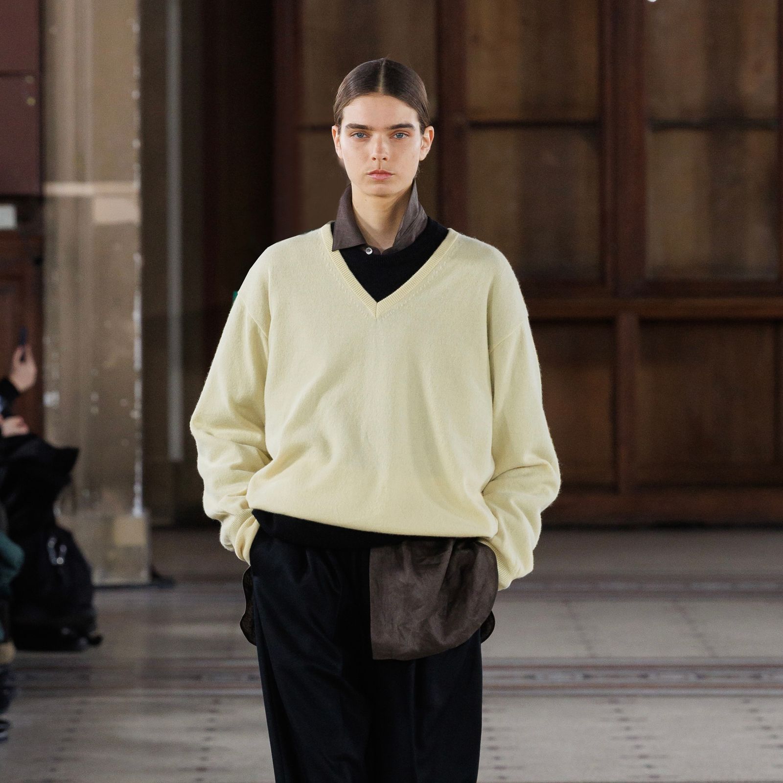 【残りわずか】Extra Fine Wool Knit Crew Neck LS