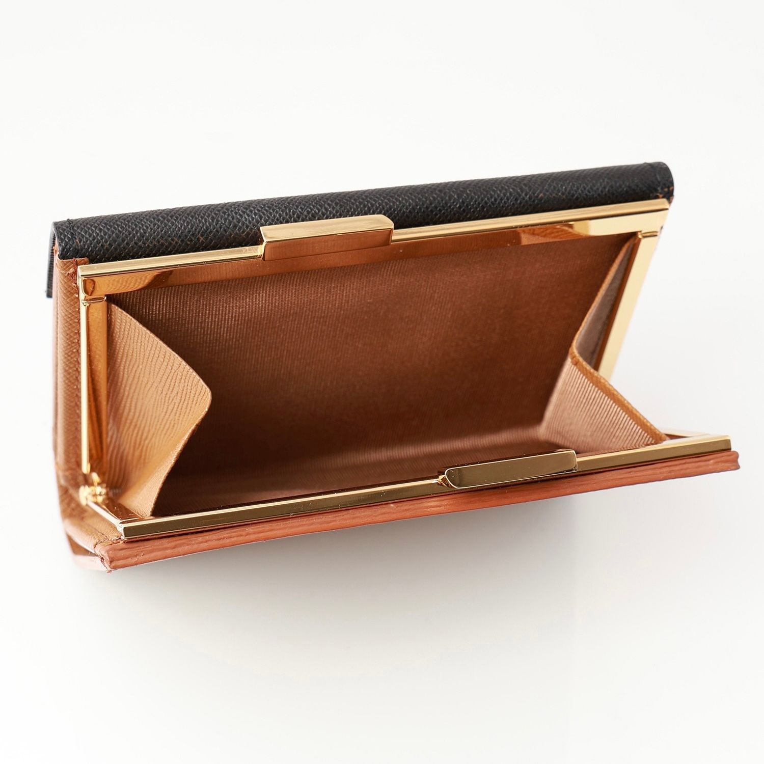 【残りわずか】Leather Flap Mini Wallet with A Clasp