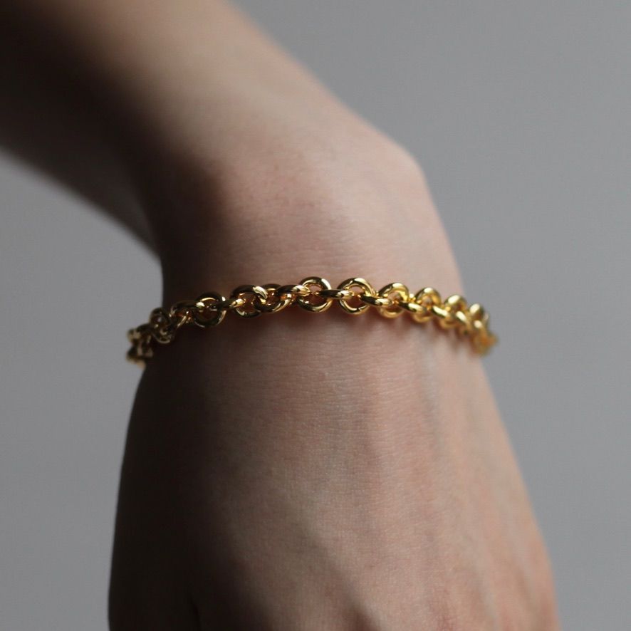 【残りわずか】Heart Bracelet_Small Link(GOLD)