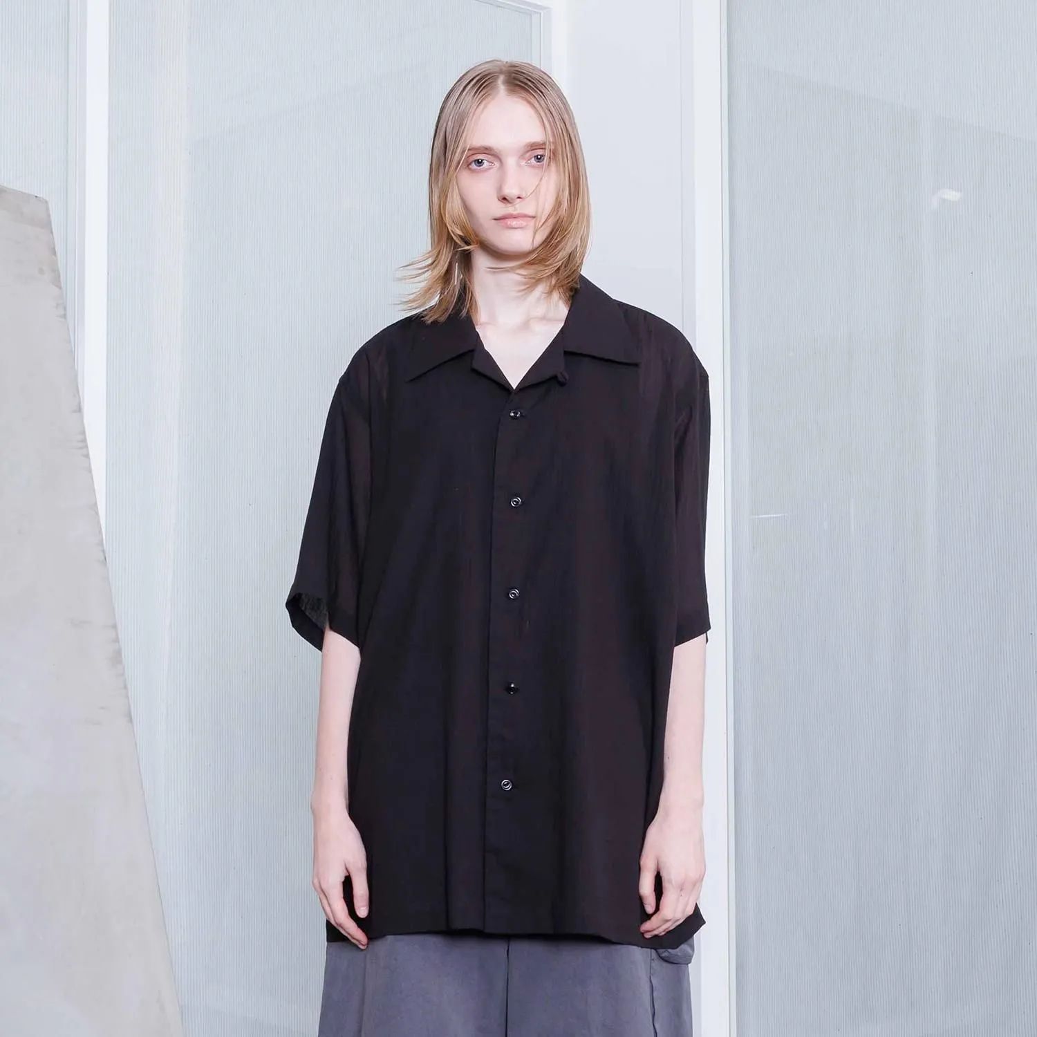 【残り一点】シアーコットンオープンカラーS/Sシャツ