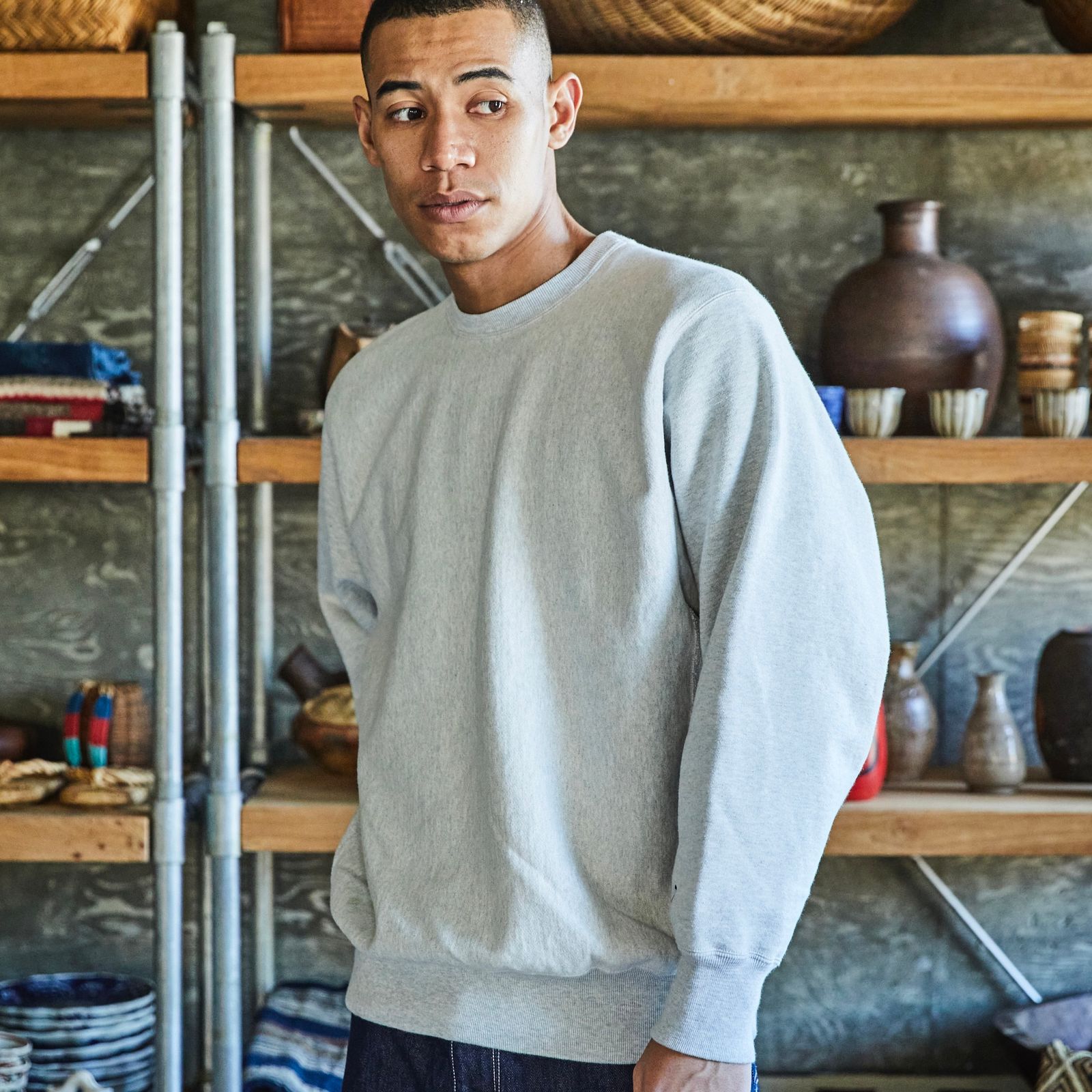 【残り一点】Heavy Weight Vintage Crew Neck Sweat Shirt