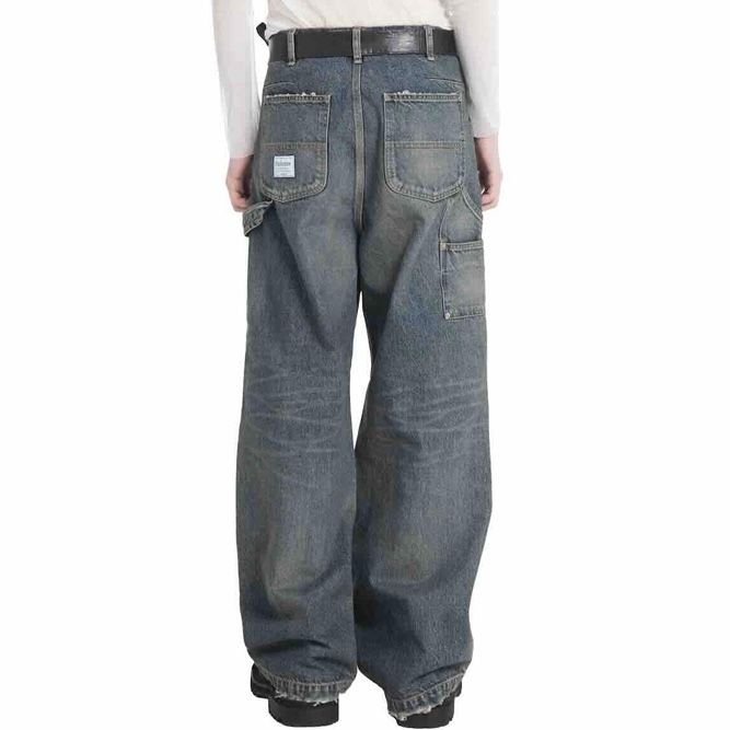 【残りわずか】Vintage Washed Painter Denim Wide Pants