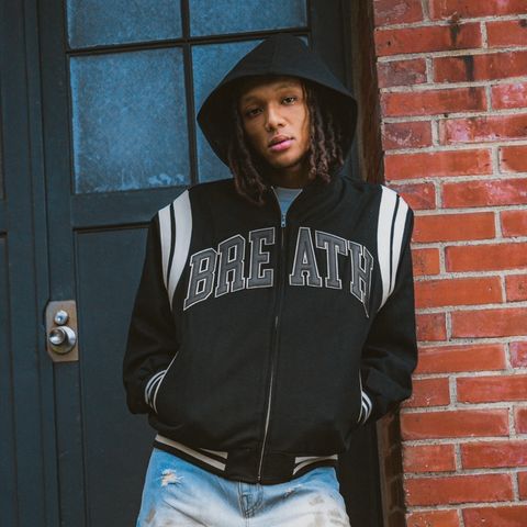 【残り一点】Arch Logo Hooded Versity Jacket