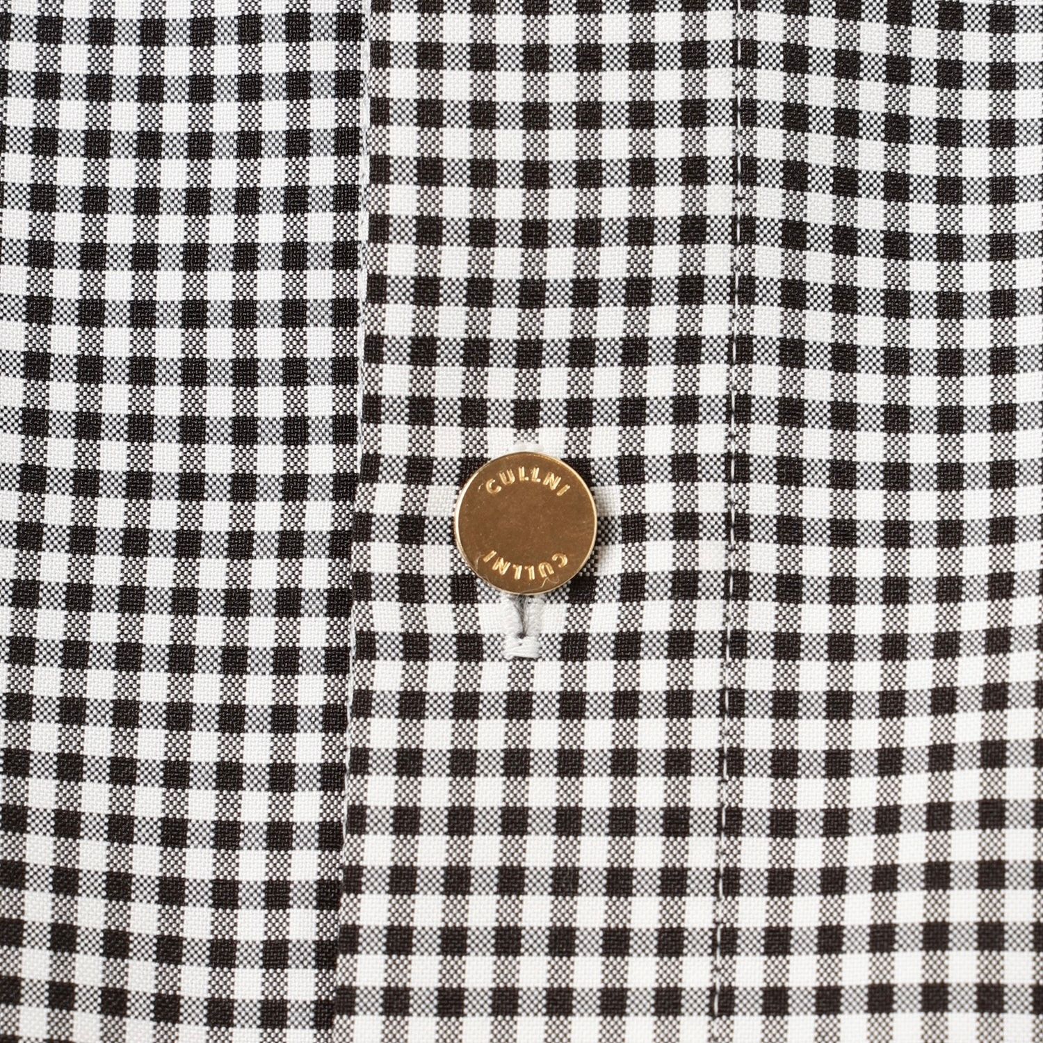 【残り一点】Gingham Check Front Fly Embroidery Patch Shirt