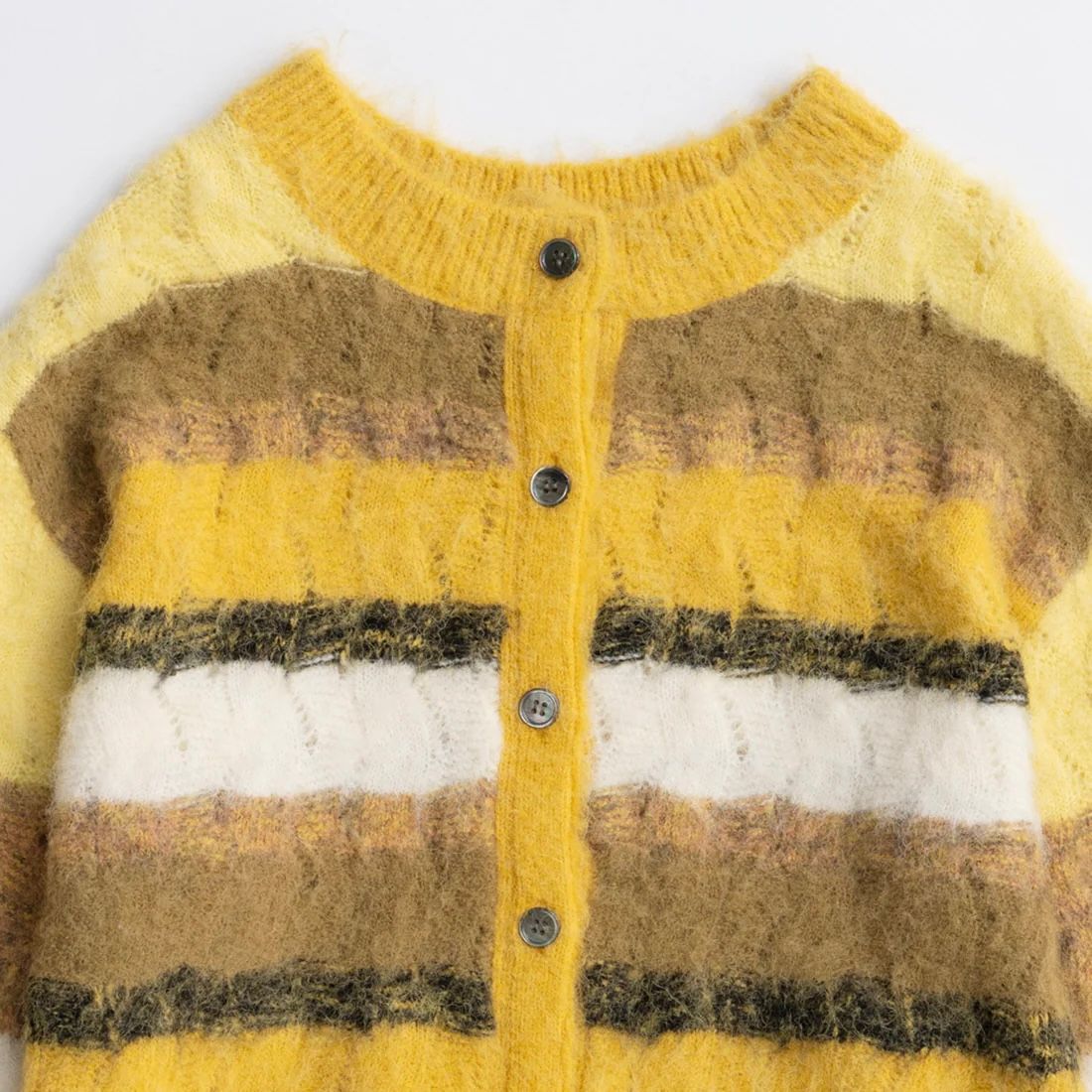 【残り一点】2way Neck Multi Border Knit Tops