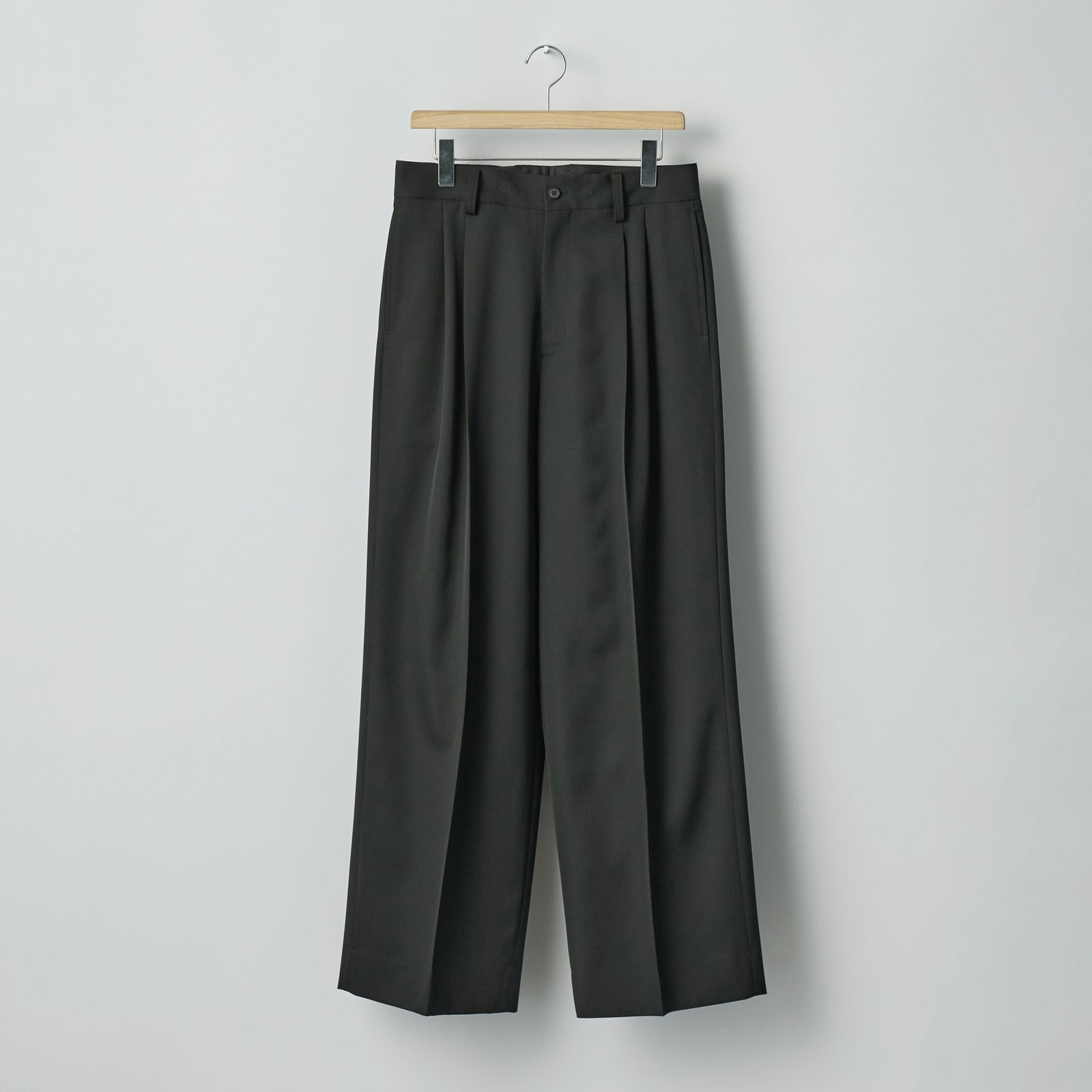 【残りわずか】Long Wide Trousers(2/90 WOOL GABARDINE)