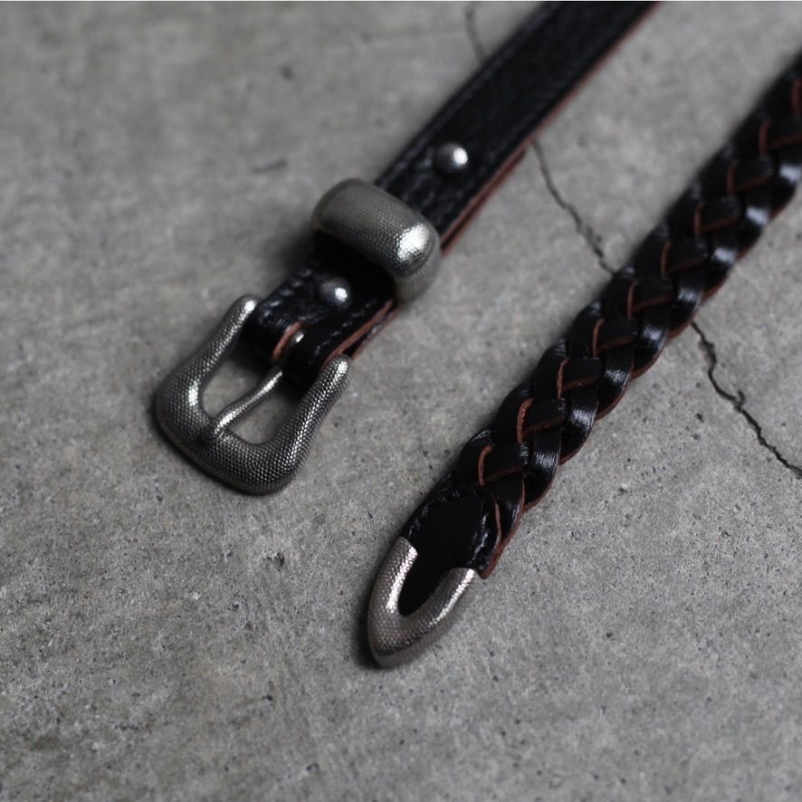 【残り一点】Dotted Western Buckle Lace Up Belt(SILVER)