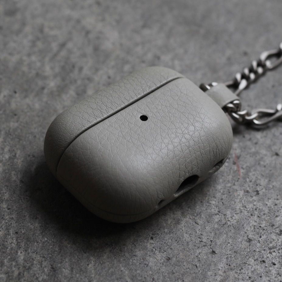 【残り一点】チェーン付レザーAir Pods Proケース(WHITE BEIGE)