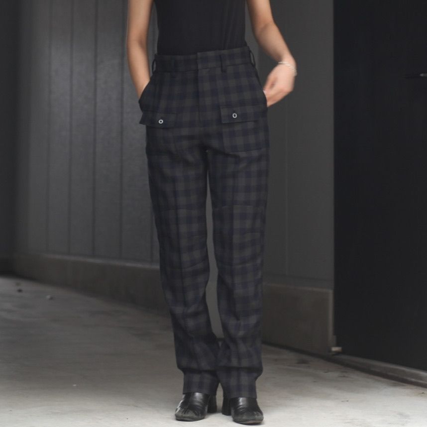 2022年最新春物 DAIRIKU Biker Check Deck Detail Slacks | metodoicm