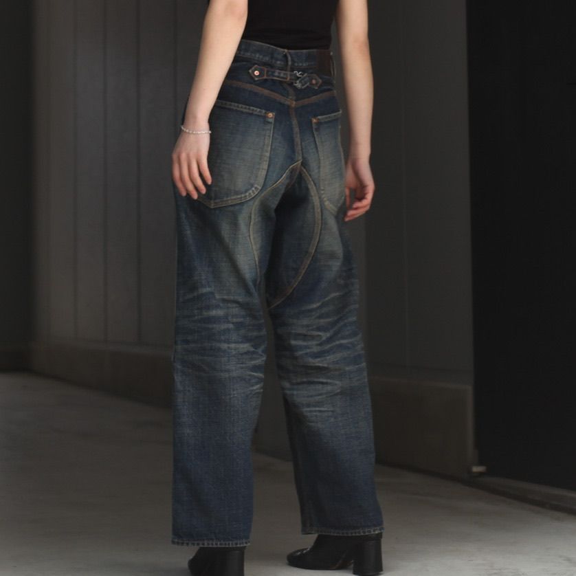 SUGARHILL Faded Double Knee Denim Pants www.charmandmoretourism.com