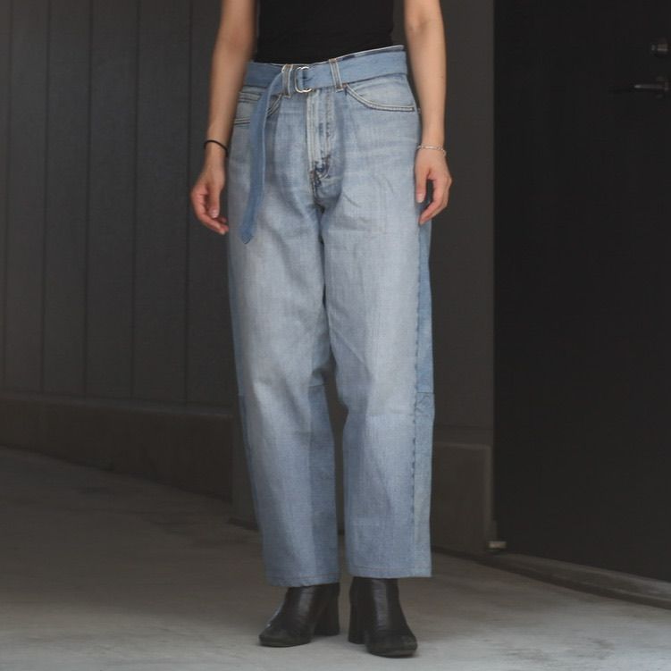 SEEALL - 【残り一点】Reconstructed Belted Baggy Denim_3(L) | ACRMTSM ONLINE STORE