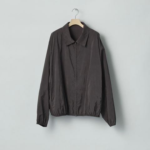 【残り一点】Silk Nylon Collared Zip Jacket