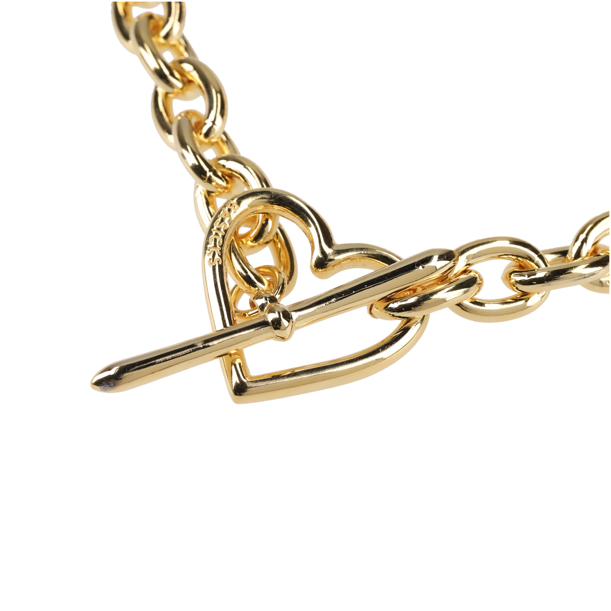 【残りわずか】Heart Necklace_Medium Link(GOLD)