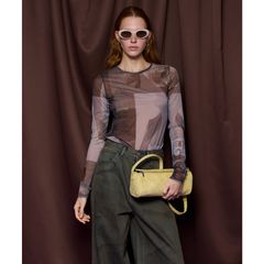 【残り一点】フォトコラージュメッシュトップス