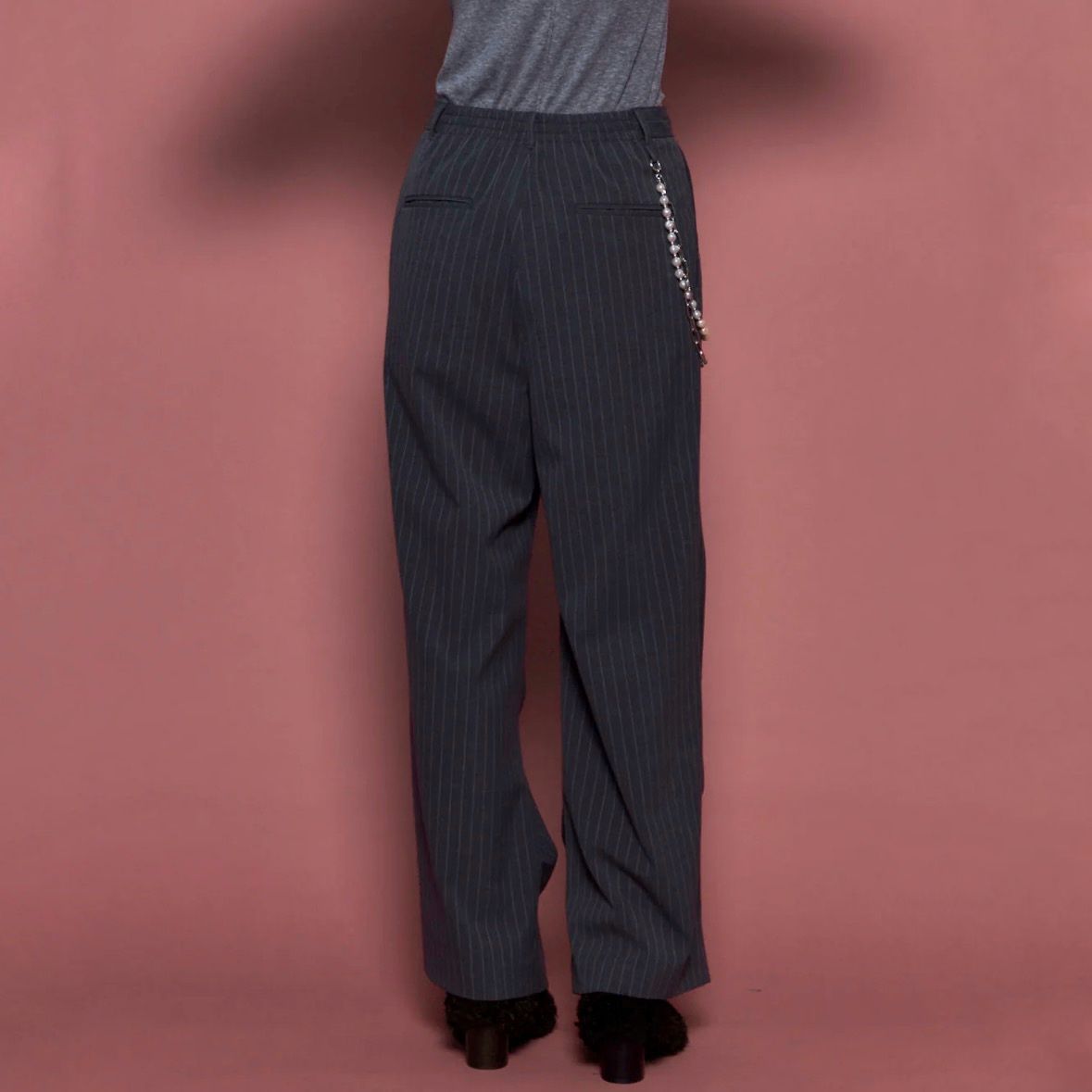 【残り一点】Chain Belt with Drape Hem Slacks