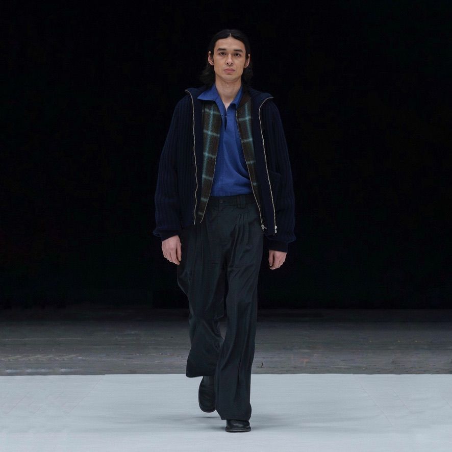 【残り一点】Wide Rib Highneck Zip Cardigan