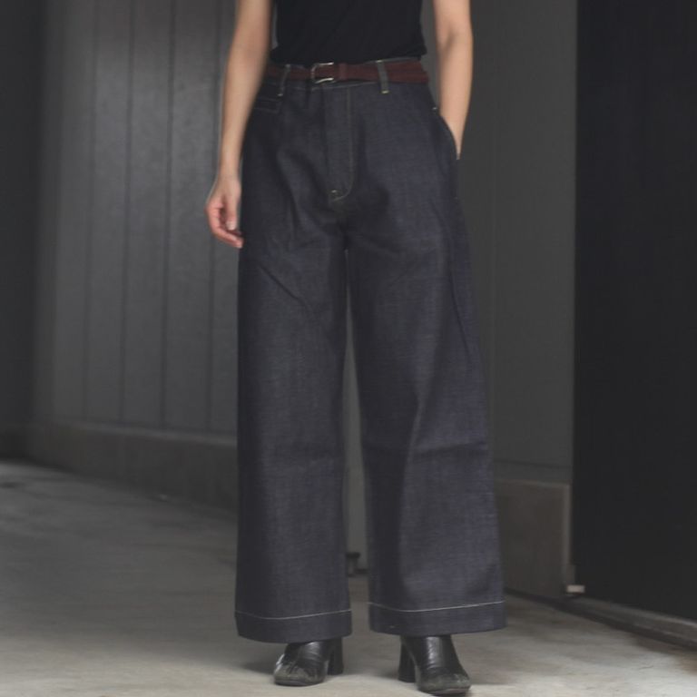 STUDIO NICHOLSON - 【残りわずか】Selvedge Denim Suede-Head Slack 
