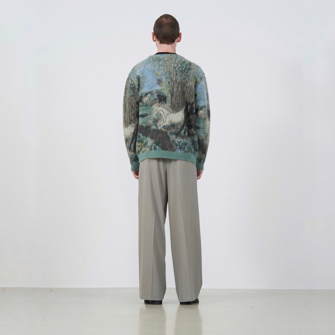 【残りわずか】Horse Jaqucard Mohair Cardigan