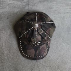 【残り一点】Studded Camo Leather Cap