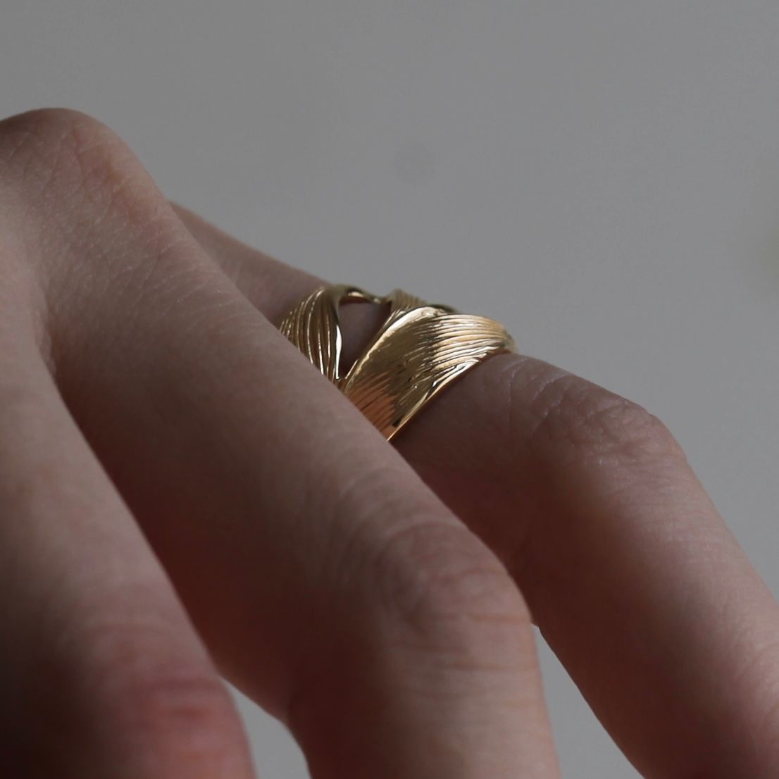 【お取り寄せ注文可能】OWL Feather Ring_S(GOLD)
