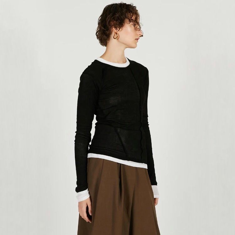 【残り一点】Sheer Fraise Layered Top