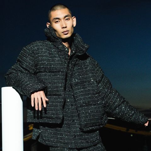 【残り一点】Shiny Tweed Down Jacket