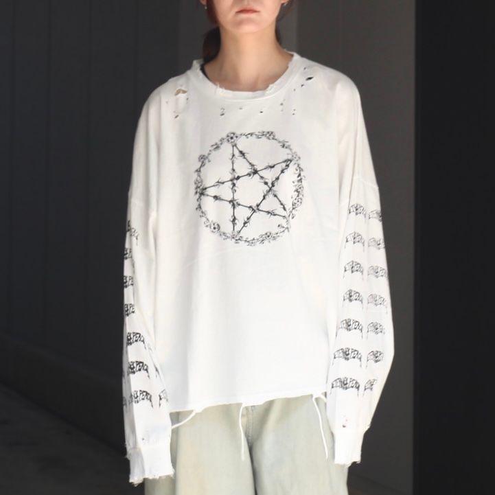 【残り一点】Wire Star Long Sleeve T-Shirt