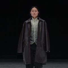 【残り一点】Leather Balmacaan Coat