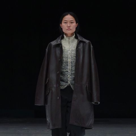 【残り一点】Leather Balmacaan Coat