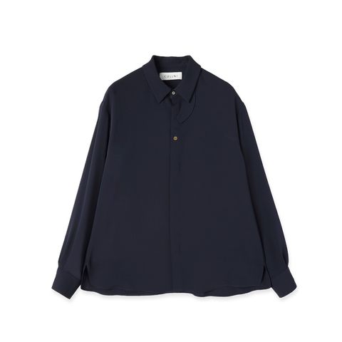 【残り一点】Double Cloth Chin Tab Long Sleeve Shirt