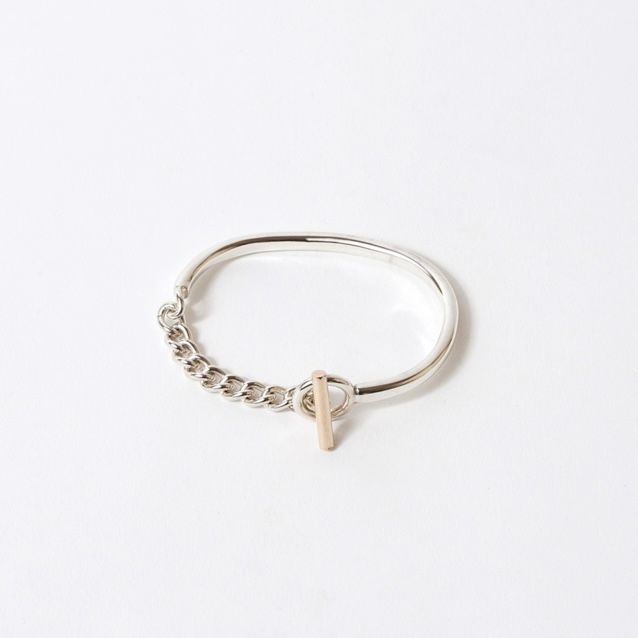 【お取り寄せ注文可能】Circle T Bangle(WHITE×GOLD)