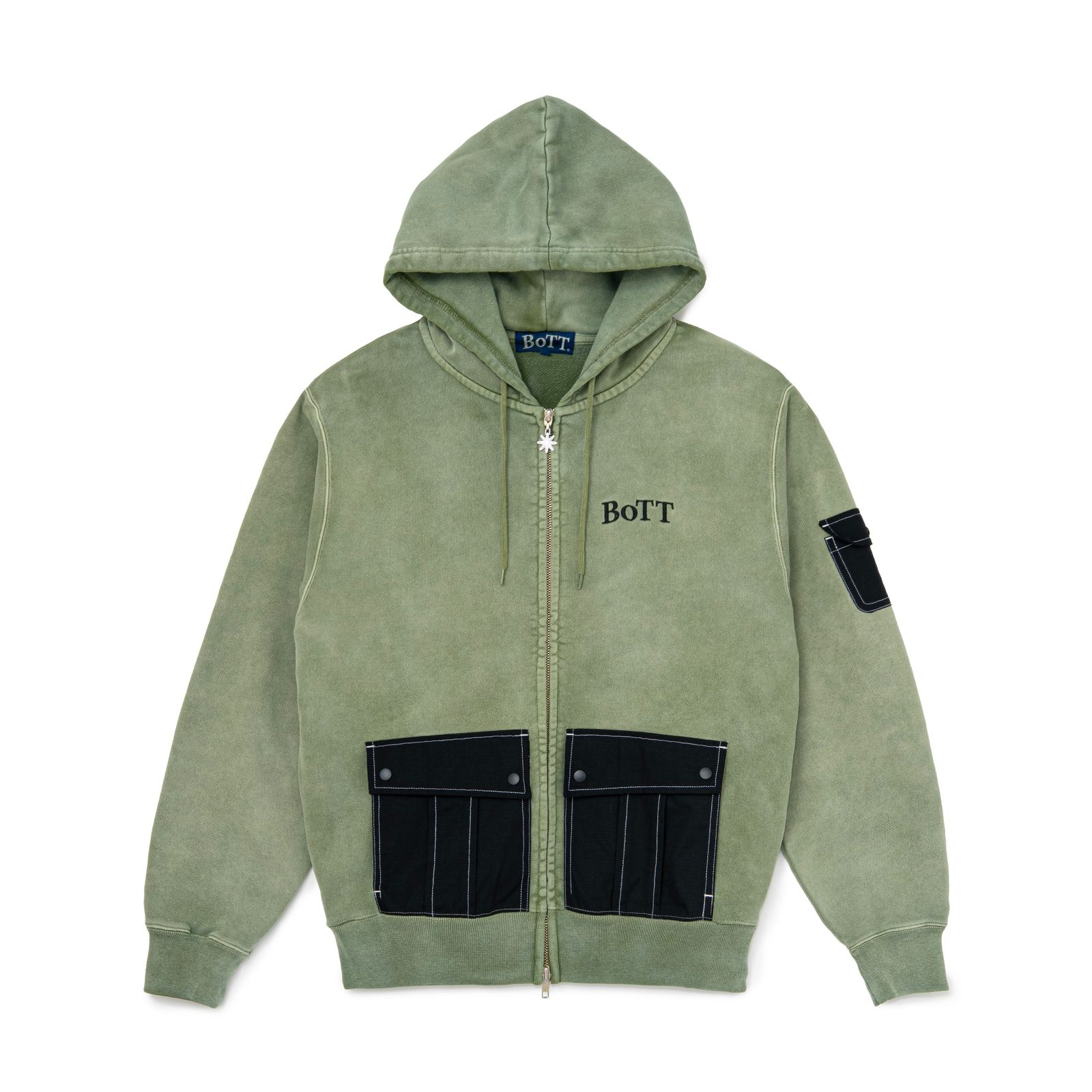 【残り一点】Washed Cargo Pocket Zip Hoodie