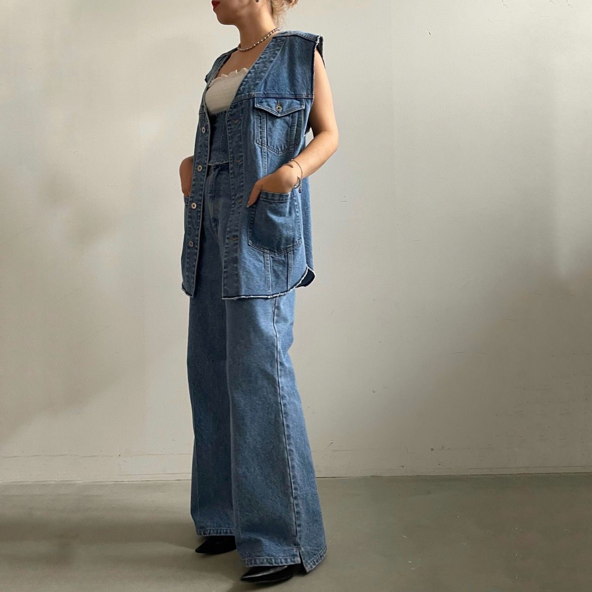 【残り一点】Vintage Like Denim Vest Jacket