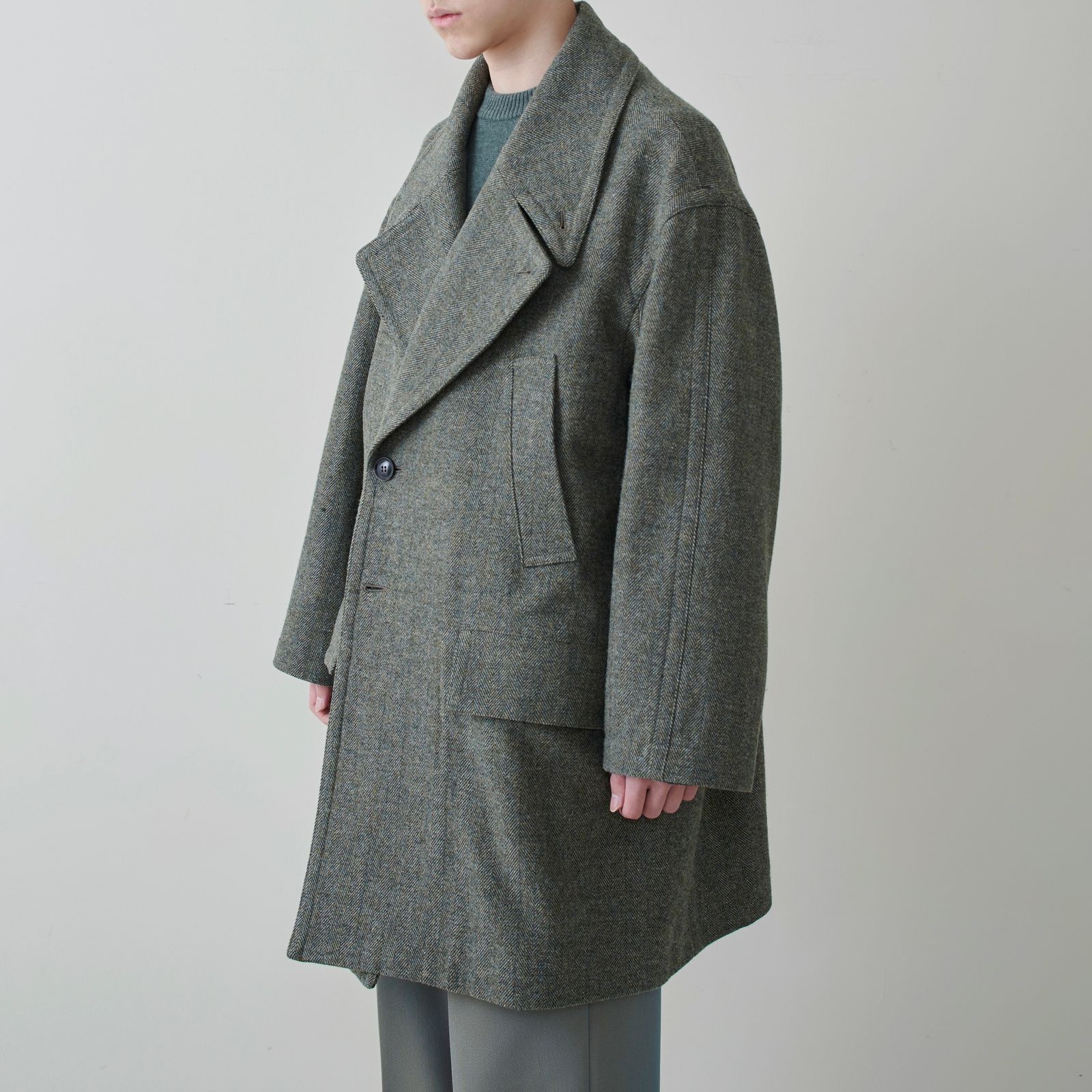 YOKE OVERSIZED DOUBLE BREAST HALF COAT 3 - チェスターコート