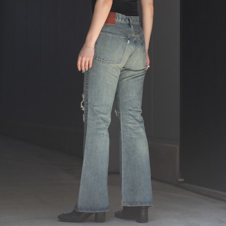 【残り一点】Damaged Modern Denim Pants Flared Cut