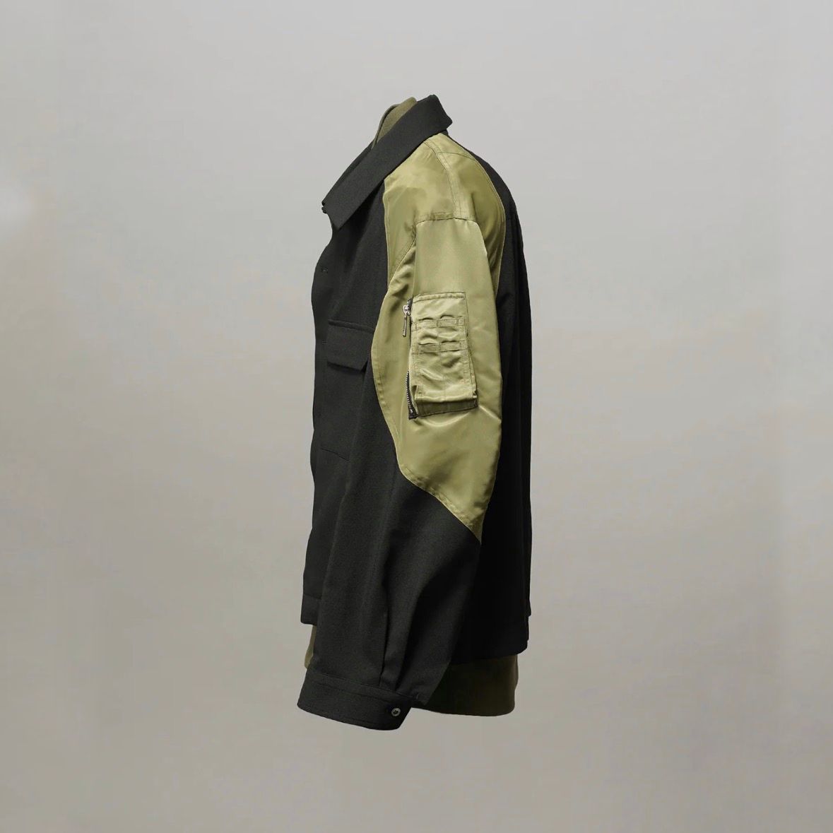 【残り一点】Layering MA-1 Docking Prime-Over Open Collar Shirt