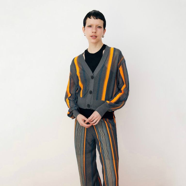 HeRIN.CYE - 【残り一点】Sheer Stripe Knit Cardigan | ACRMTSM 