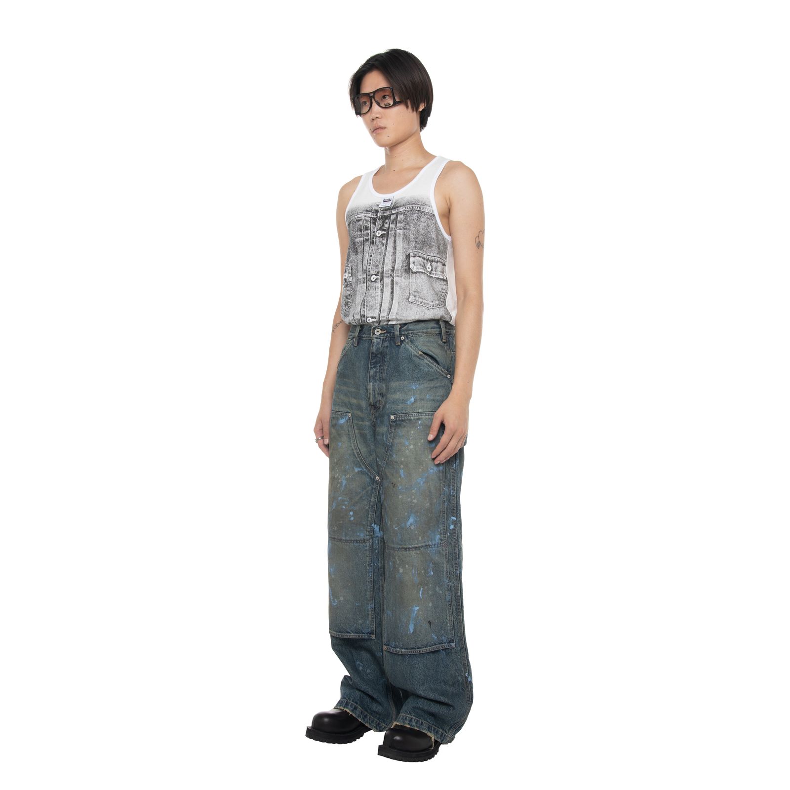 【残り一点】"Paint" Painter Denim Pants